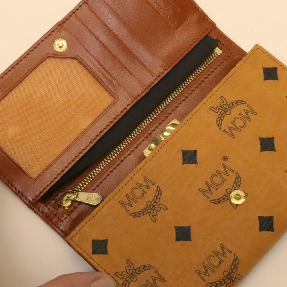 MCM Long Kisslock Leather Authentic Vintage wallet - Picture 2 of 16